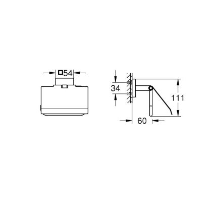 GROHE 41102000 - Držiak toaletného papiera START CUBE lesklý chróm