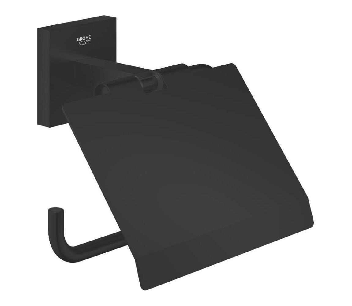 GROHE 411022430 - Držiak toaletného papiera START CUBE čierny 411022430