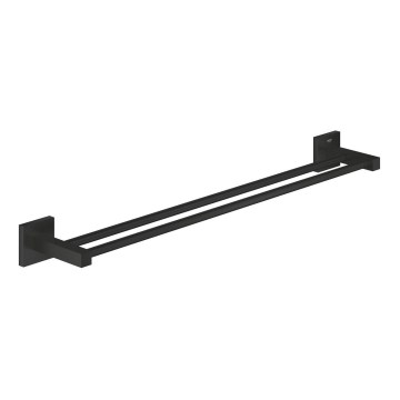 GROHE 411042430 - Dvojramenný držiak na uteráky START CUBE 654 mm čierny