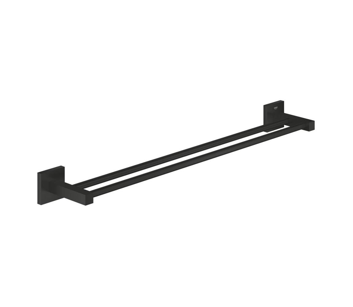 GROHE 411042430 - Dvojramenný držiak na uteráky START CUBE 654 mm čierny 411042430