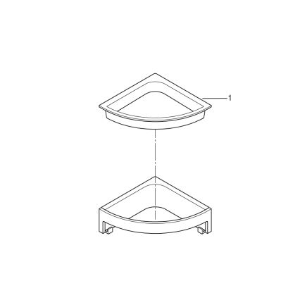 GROHE 41106000 - Rohová sprchová polička START CUBE 16 cm lesklý chróm