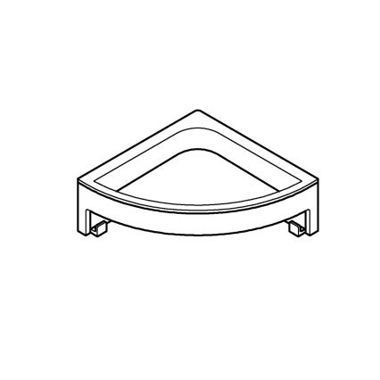 GROHE 41106000 - Rohová sprchová polička START CUBE 16 cm lesklý chróm