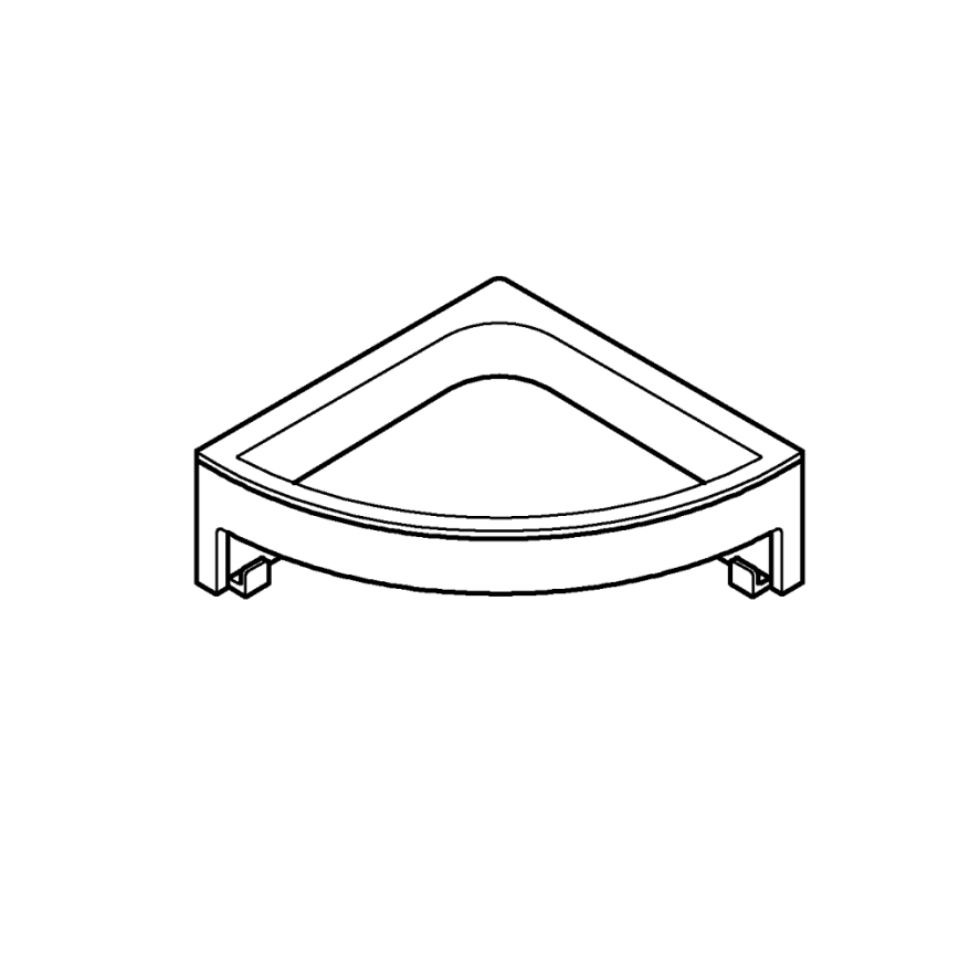 GROHE 41106000 - Rohová sprchová polička START CUBE 16 cm lesklý chróm