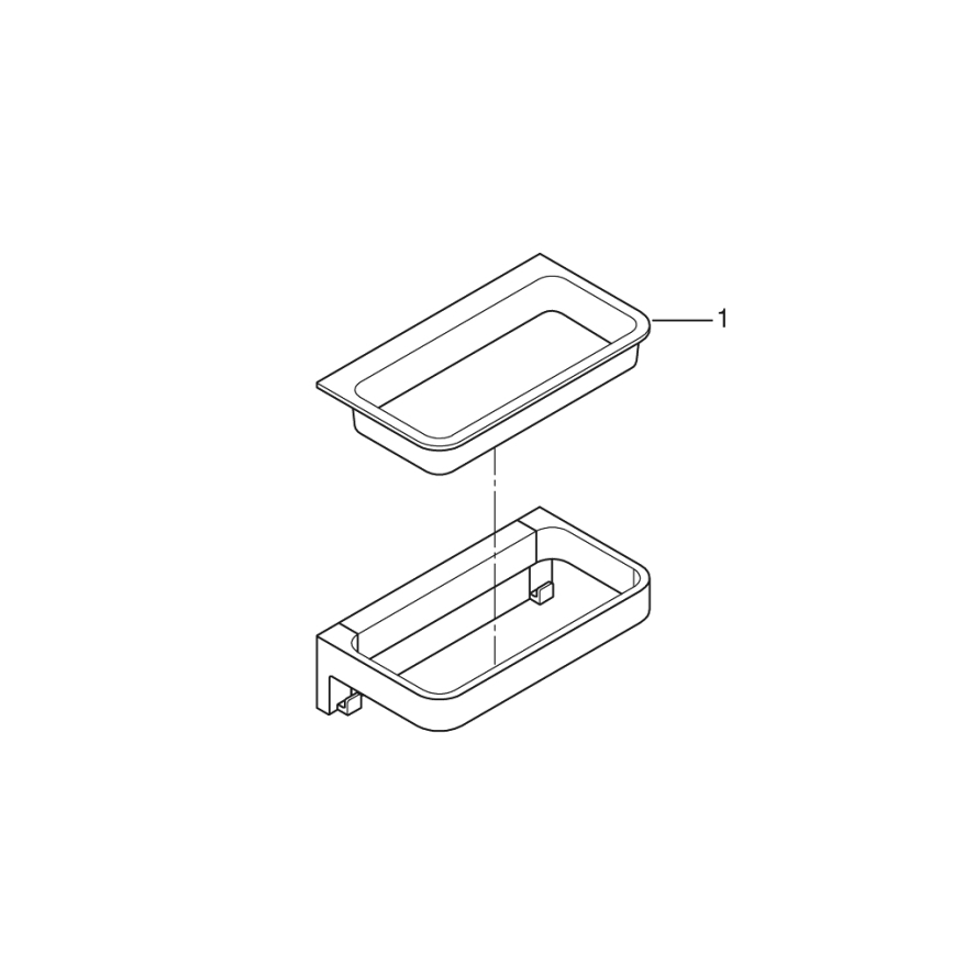 GROHE 41107000 - Sprchová polica START CUBE 20 cm lesklý chróm