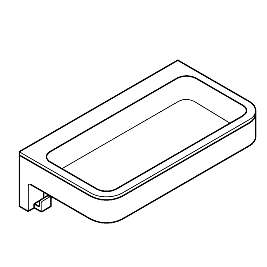 GROHE 41107000 - Sprchová polica START CUBE 20 cm lesklý chróm