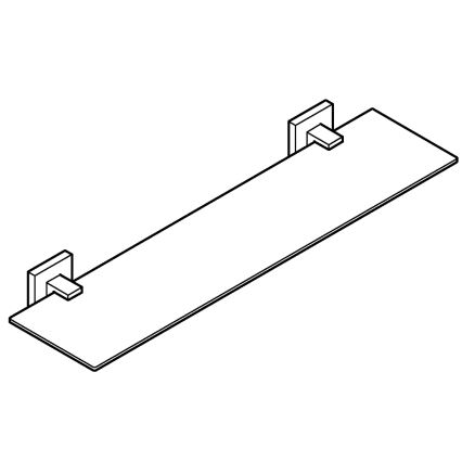 GROHE 41109000 - Sklenená polička START CUBE 530 mm lesklý chróm