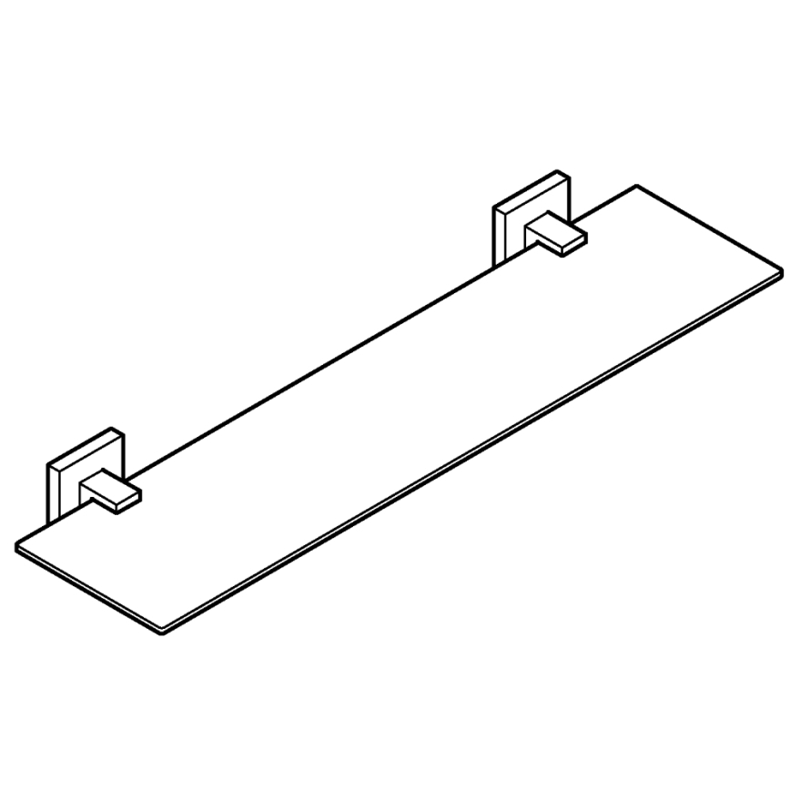 GROHE 41109000 - Sklenená polička START CUBE 530 mm lesklý chróm