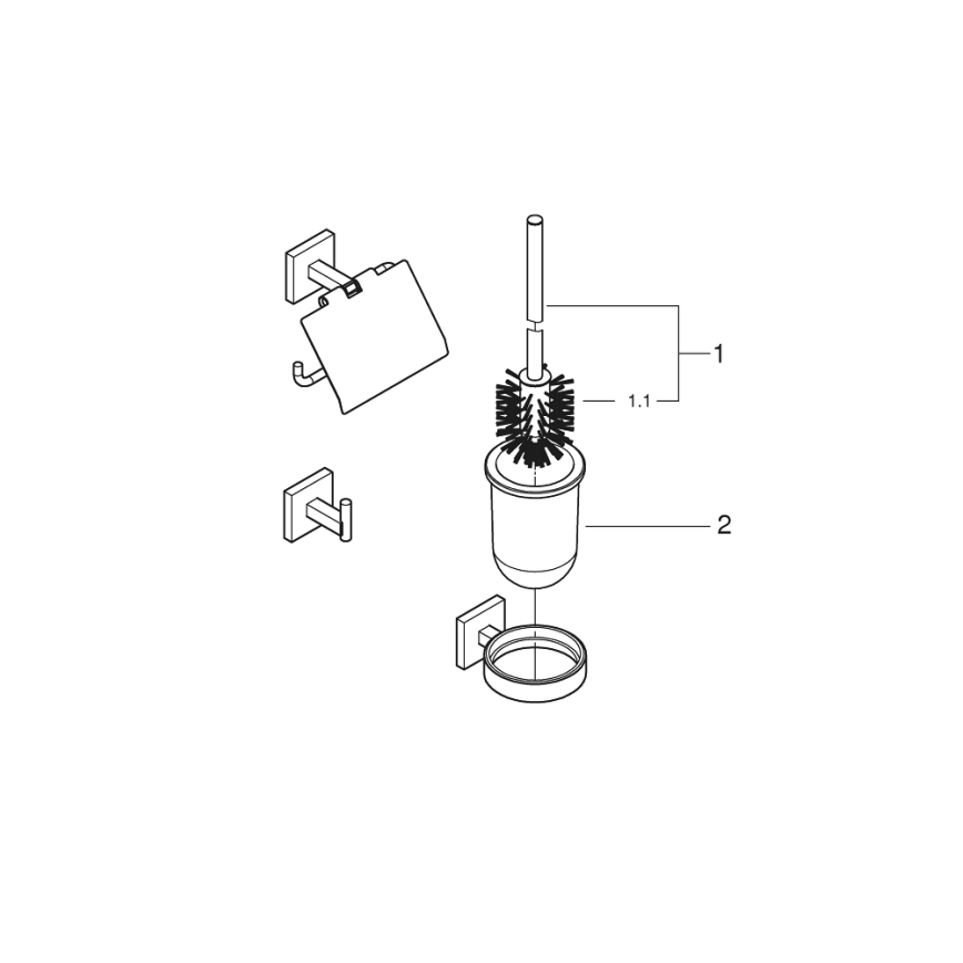 GROHE 411232430 - Sada príslušenstva pre WC 3 v 1 ESSENTIALS lesklý chróm