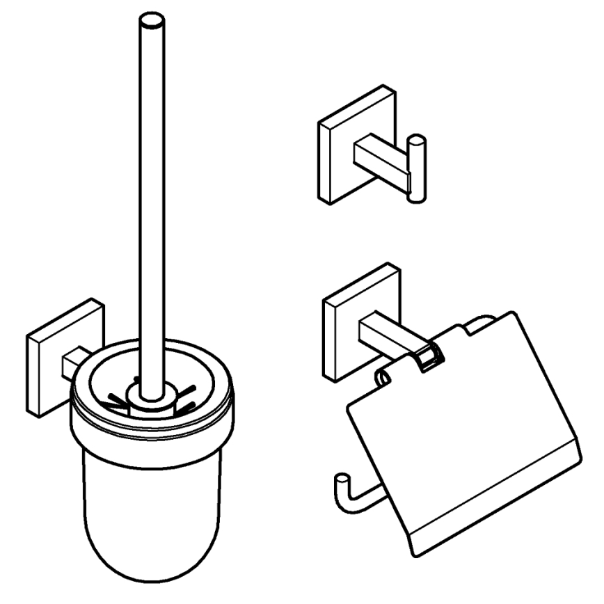 GROHE 411232430 - Sada príslušenstva pre WC 3 v 1 ESSENTIALS lesklý chróm