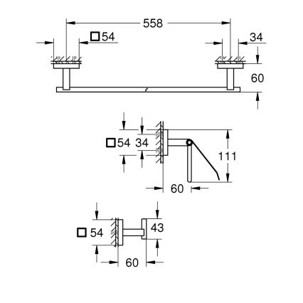GROHE 411242430 - Sada príslušenstva QUICKFIX START CUBE nerez