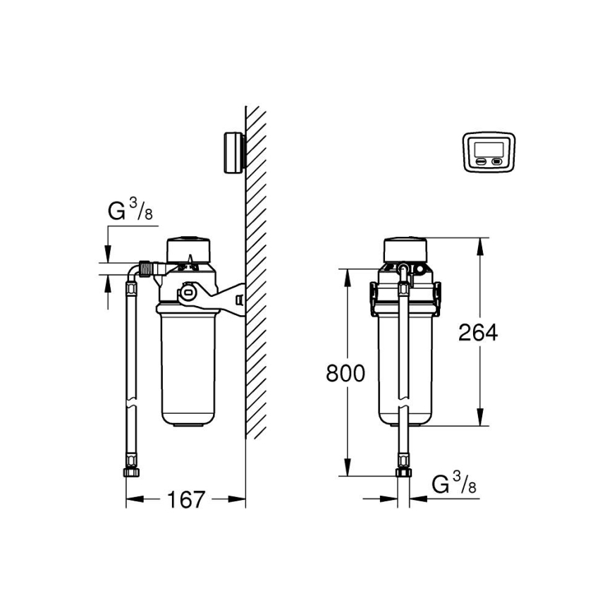 GROHE 41136000 - Filter s aktívnym uhlím BLUE modrá