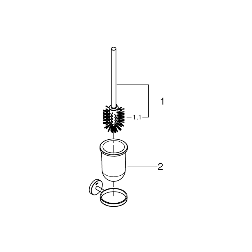 GROHE 41169000 - Sada na čistenie WC START, matný chróm