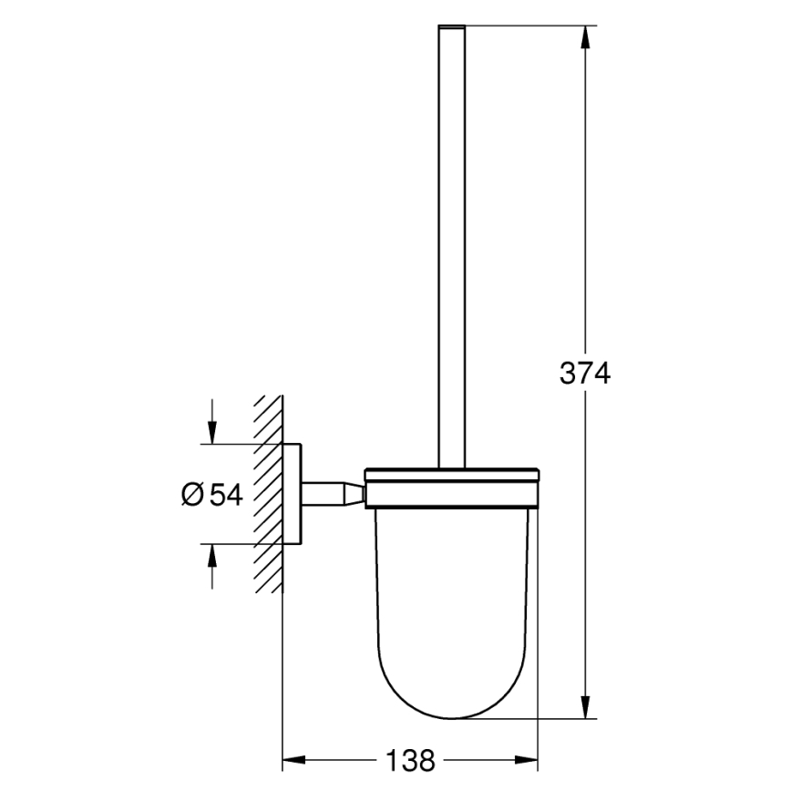 GROHE 41169000 - Sada na čistenie WC START, matný chróm