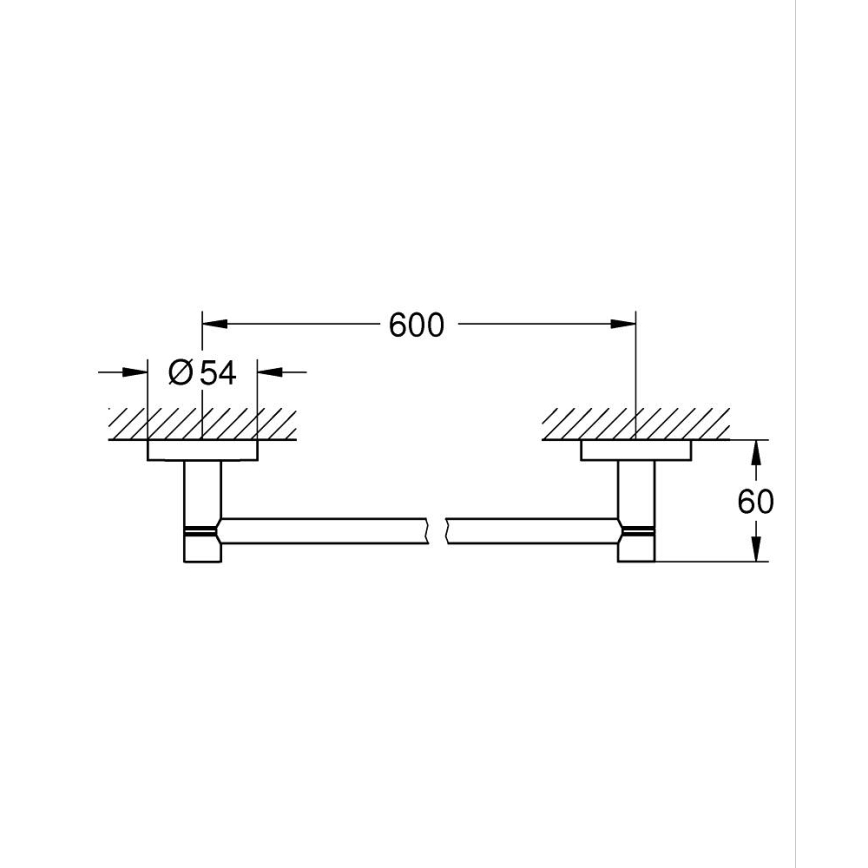 GROHE 41178000 - Držalo za brisače START 654 mm sijajni krom