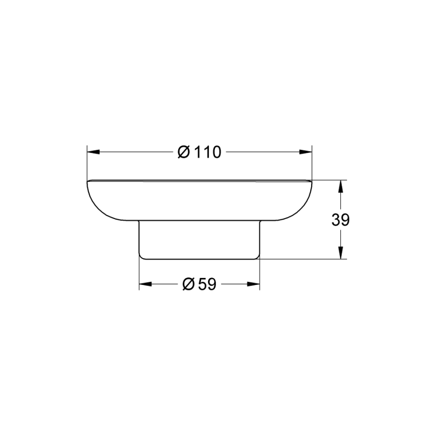 GROHE 41182000 - Mydelnička START 110 mm priehľadná
