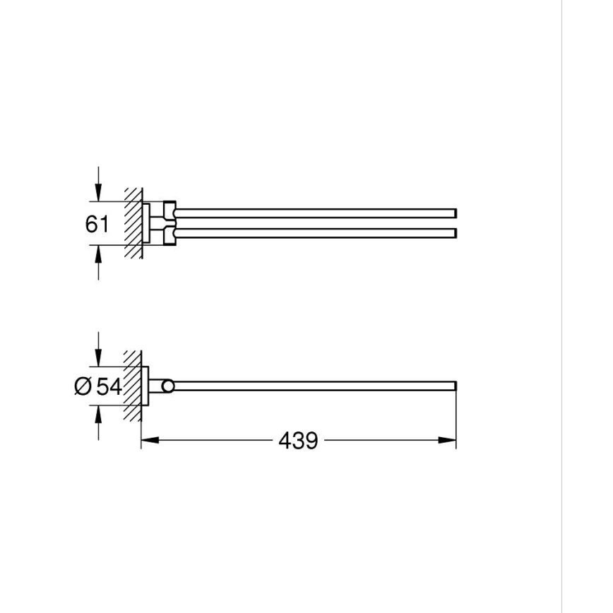 GROHE 41183000 - Držiak na uteráky START 439 mm lesklý chróm