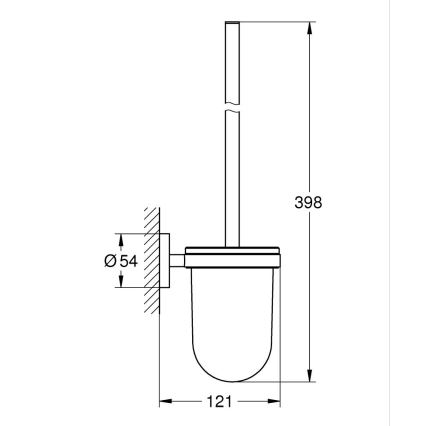 GROHE 411852430 - Sada na čistenie WC START 398 × 121 mm čierna