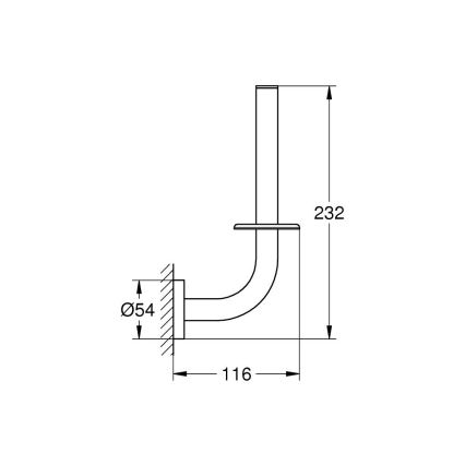 GROHE 411862430 - Držiak náhradného toaletného papiera START 116 x 232 mm čierny