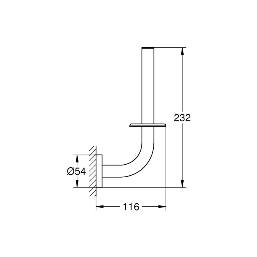 GROHE 411862430 - Držiak náhradného toaletného papiera START 116 x 232 mm čierny