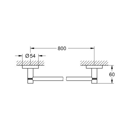 GROHE 41187000 - Držiak na uteráky START 854 mm lesklý chróm