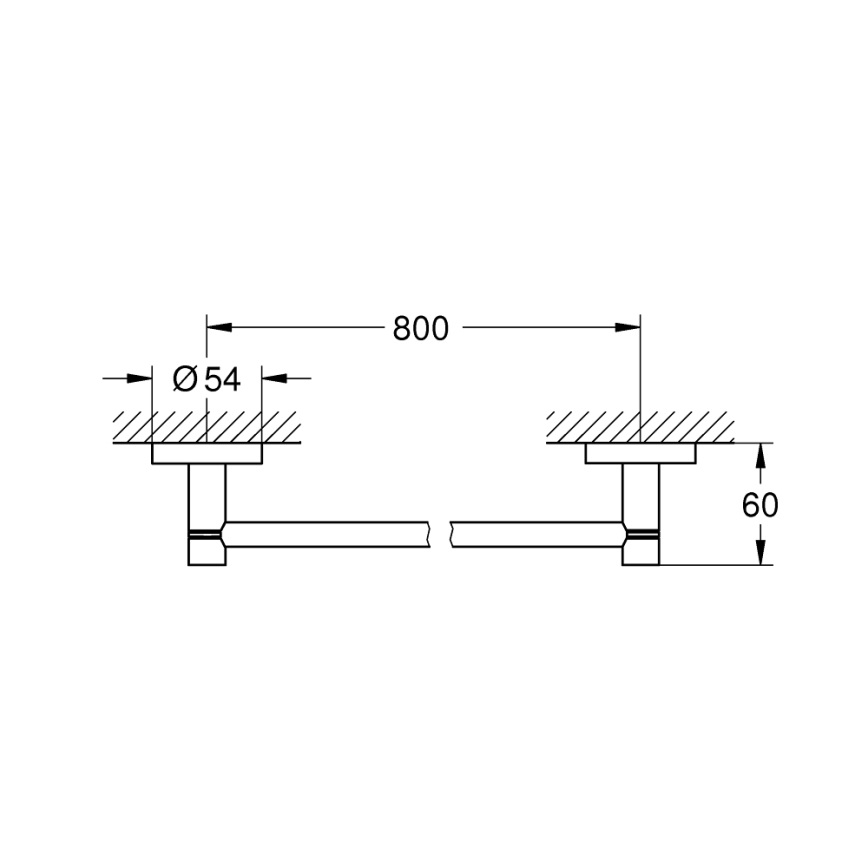 GROHE 41187000 - Držiak na uteráky START 854 mm lesklý chróm