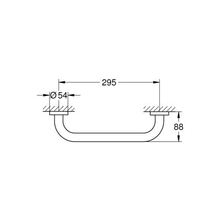 GROHE 411892430 - Vaňové madlo START 349 mm čierne