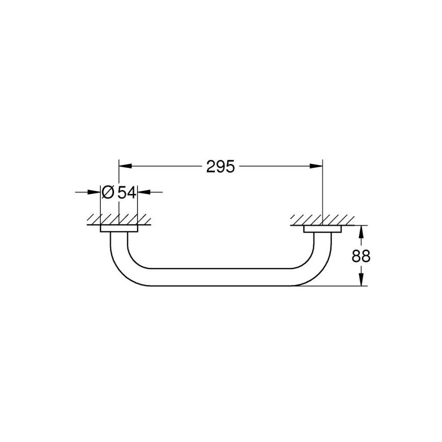 GROHE 411892430 - Vaňové madlo START 349 mm čierne