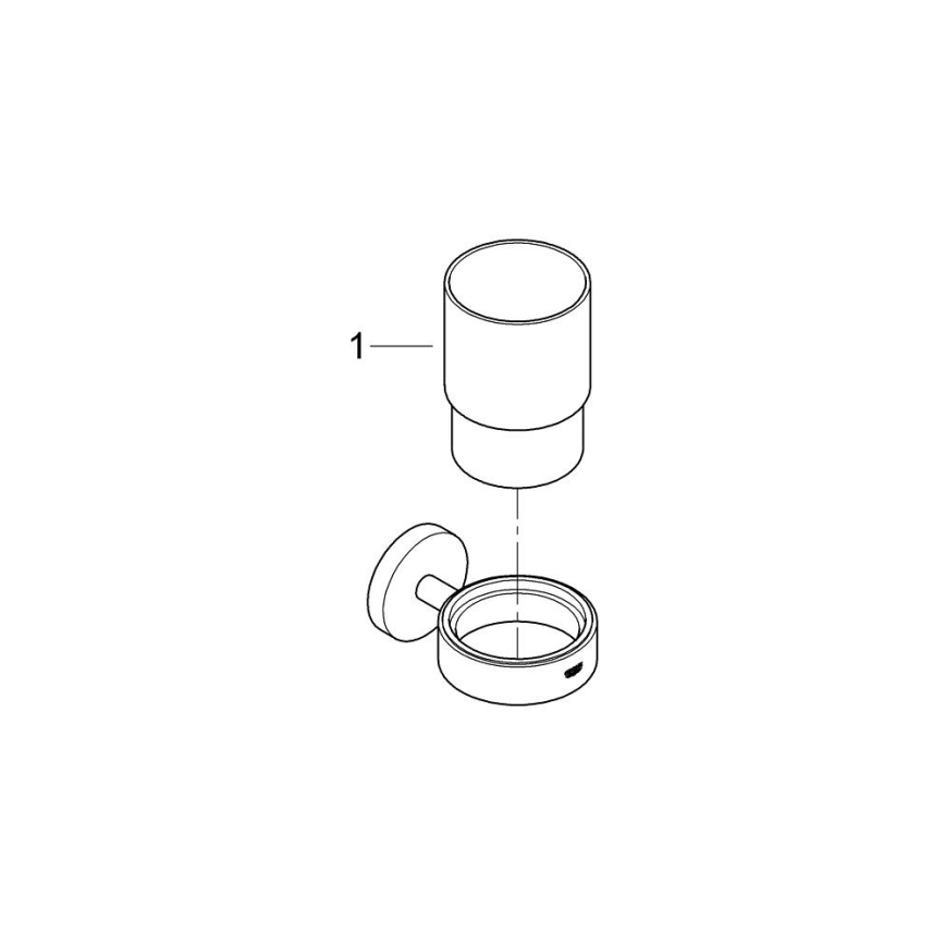 GROHE 41194000 - Pohár s držiakom START 96 × 106 mm lesklý chróm