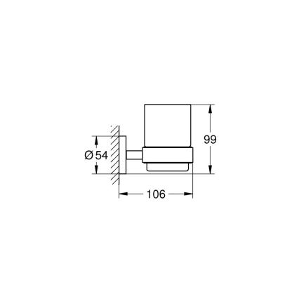 GROHE 41194000 - Pohár s držiakom START 96 × 106 mm lesklý chróm