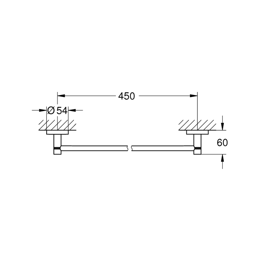 GROHE 41197DC0 - Držiak na uteráky START 504 mm nerezová oceľ