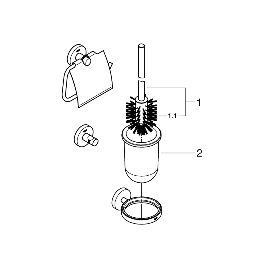 GROHE 41204DC0 - Sada toaletných doplnkov 3 v 1 START, nerezová