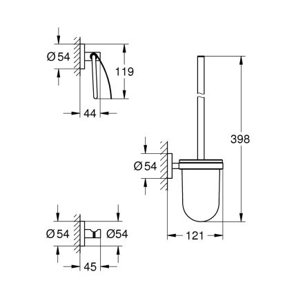 GROHE 41204DC0 - Sada toaletných doplnkov 3 v 1 START, nerezová