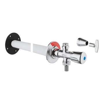 GROHE 41208000 - Vonkajší nástenný ventil EUROTEC DN 15 lesklý chróm
