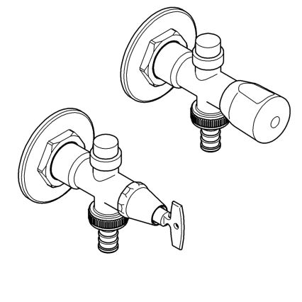 GROHE 41208000 - Vonkajší nástenný ventil EUROTEC DN 15 lesklý chróm