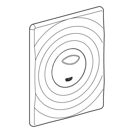 GROHE 42302SH0 - Splachovacie tlačidlo SURF 156 × 197 mm biela