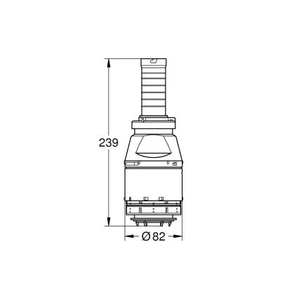 GROHE 42690000 - Servo splachovací ventil bez ventilového sedla, bez predĺženia, chróm