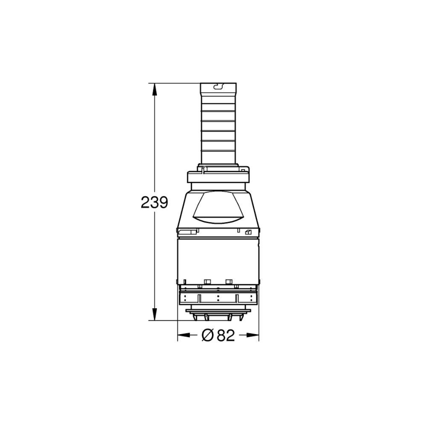 GROHE 42690000 - Servo splachovací ventil bez ventilového sedla, bez predĺženia, chróm