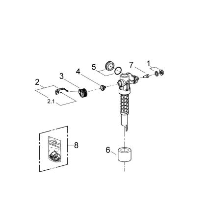 GROHE 43537000 - Napúšťací ventil biely