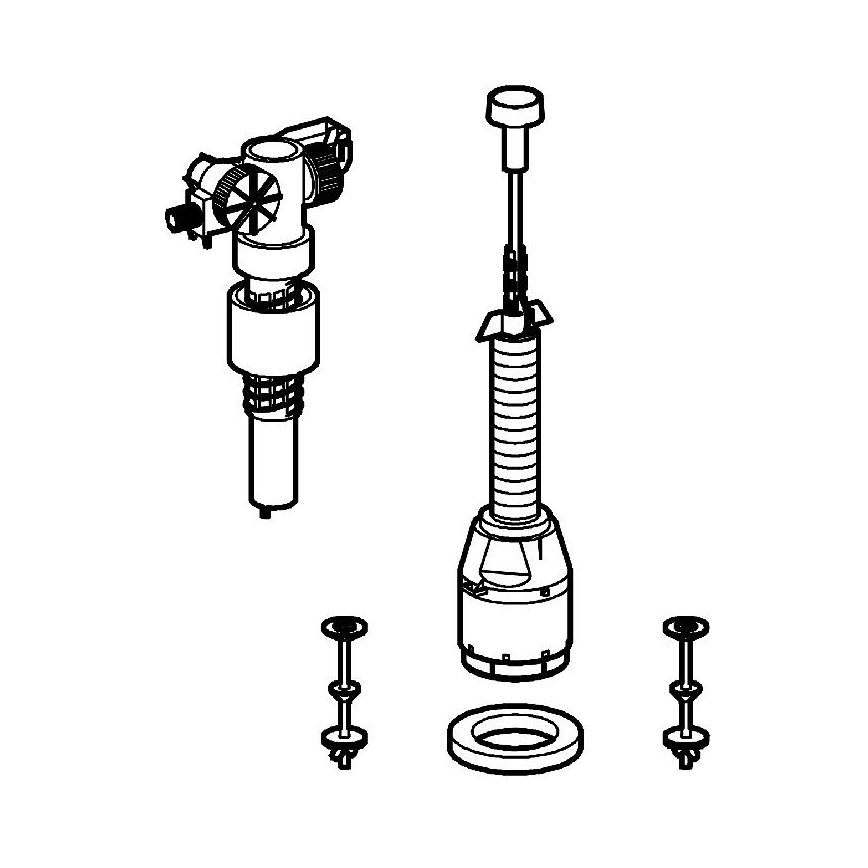 GROHE 43907PI0 - Výmenná sada pre keramické splachovacie nádržky, matný chróm