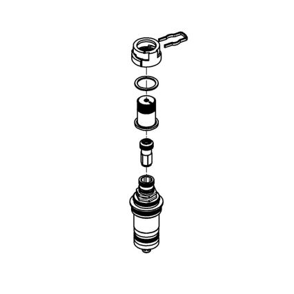 GROHE 47220000 - Termostatický prvok DN 20, voskový element, lesklý chróm