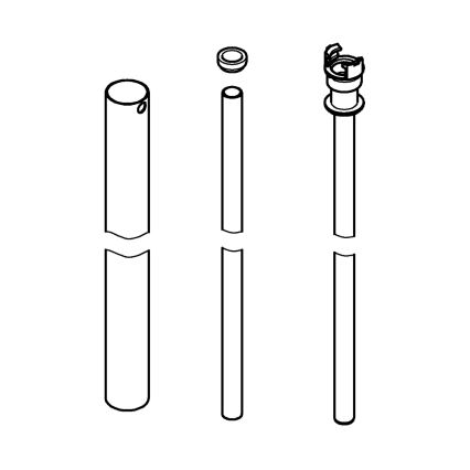GROHE 48053000 - sprchové rameno pre dodatočnú montáž, predĺžené o 15 cm, lesklý chróm