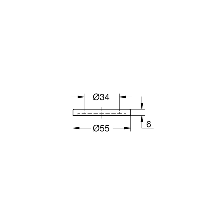 GROHE 48165000 - Krycia doska pre pákové umývadlové a bidetové batérie, chróm