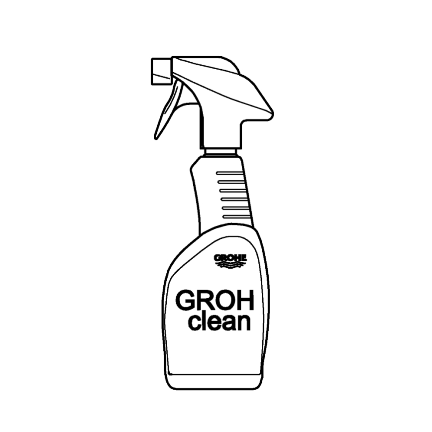 GROHE 48166000 - Čistiaci prostriedok GROHCLEAN 500 ml nerez