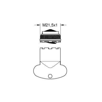 GROHE 48270000 - Perlátor AquaGuide M 21,5 × 1 lesklý chróm