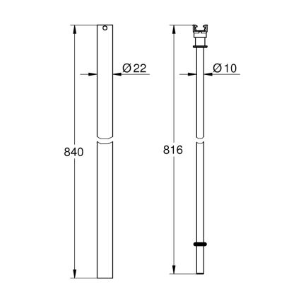 GROHE 48515000 - Tyč pre sprchový systém, lesklý chróm