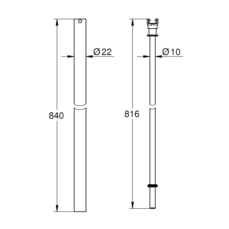 GROHE 48515000 - Tyč pre sprchový systém, lesklý chróm