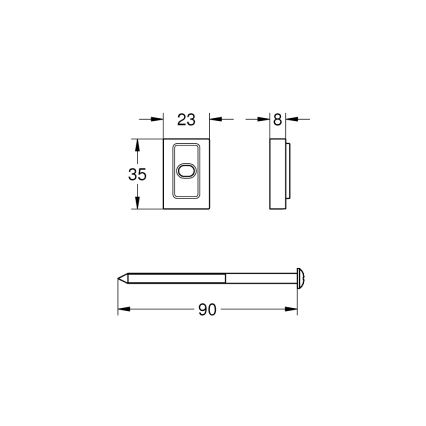 GROHE 48606001 - Vymezovacia podložka VITALIO UNIVERSAL lesklý chróm