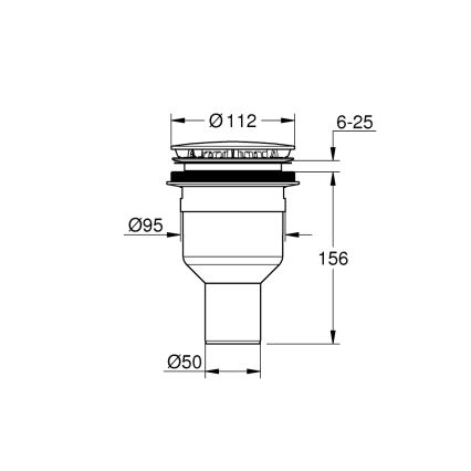 GROHE 49533000 - Odtoková súprava pr. 112 mm lesklý chróm