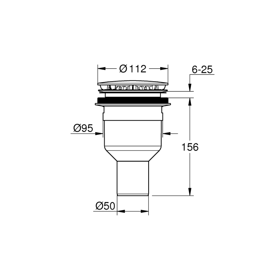 GROHE 49533000 - odtoková súprava Ø 112 mm, lesklý chróm