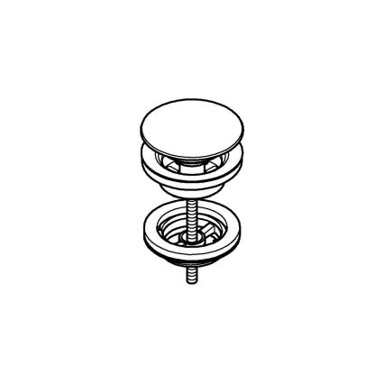 GROHE 65807A00 - Odpadová súprava s uzáverom pre umývadlá s prepadom, grafit